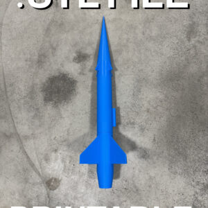 3D Printable AGM 12-D Bull Pup Rocket Shell STL File (18mm Engine)
